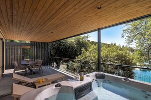 Mare Exclusive Mobile Home with Hot Tub, Sea View | Terraza o patio