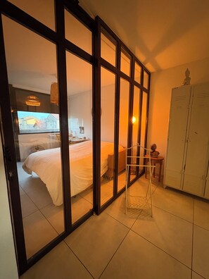 1 間睡房、熨斗/熨衫板、免費 Wi-Fi、床單