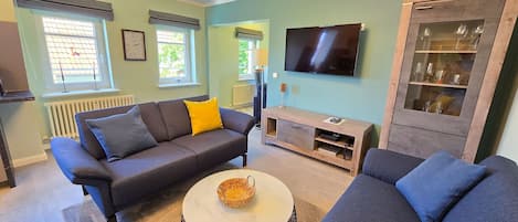 TV, DVD player, stereo