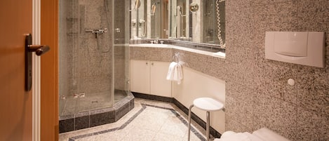 Hair dryer, towels