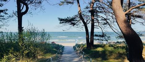 Vlak bij het strand