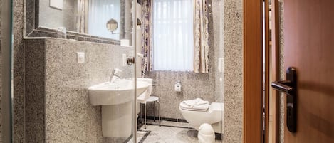Hair dryer, towels