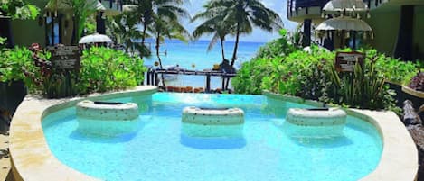 Outdoor pool, a heated pool