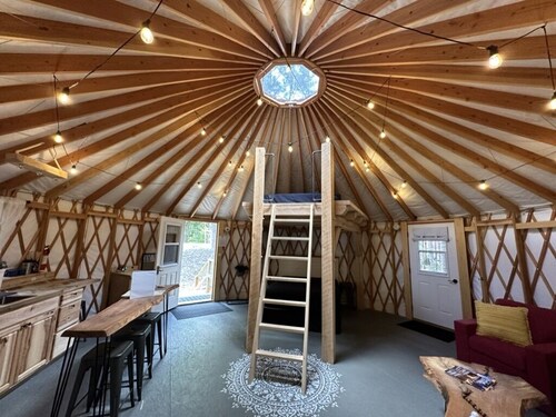 The Androscoggin Glamping Yurt in Western Maine