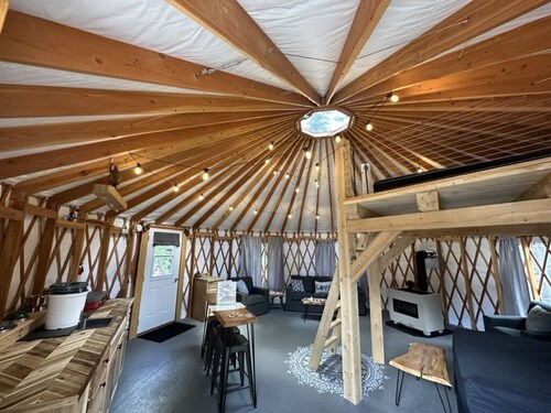 The Swift Glamping Yurt in Western Maine