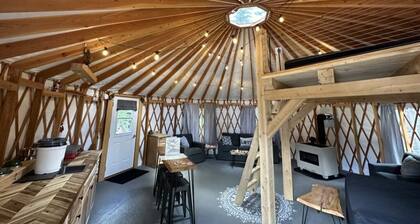 The Swift Glamping Yurt in Western Maine