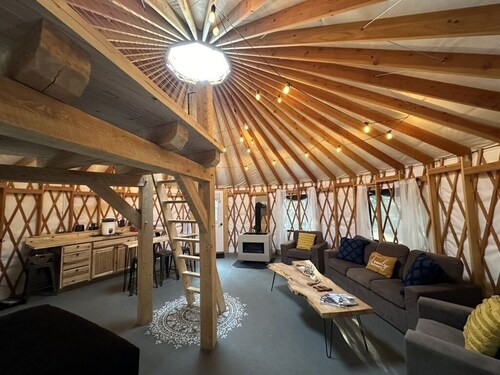 The Wild Glamping Yurt in Western Maine