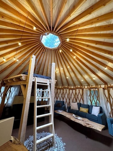 The Sunday River Glamping Yurt in Western Maine