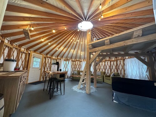 The Chapman Glamping Yurt in Western Maine