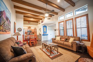 Smart TV, fireplace, printers