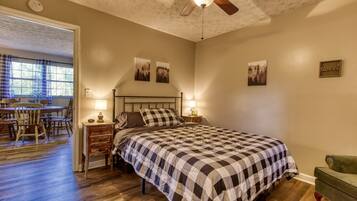 2 habitaciones, tabla de planchar con plancha y cuna de viaje