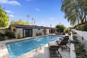 Outdoor pool, a heated pool