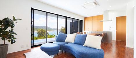 Elite Villa, 2 Bedrooms, Non Smoking (Construction ongoing nearby, View differs from photo) | Living area | 50-inch LCD TV with digital channels, TV