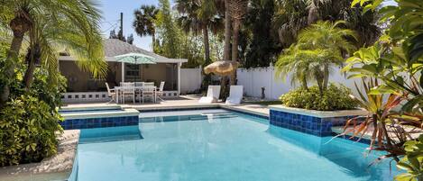 Outdoor pool, a heated pool