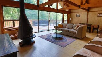 Smart TV y chimenea