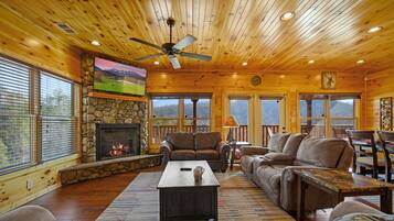 Smart TV, fireplace, video games