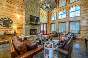 TV, fireplace, video games