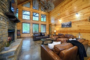 TV, fireplace, video games