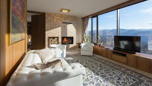 家庭别墅, 3 间卧室, 冰箱和微波炉, 山腰 (Villa Eva w/ Pool & Spa in Goriška) | 起居区 | 电视、立体声音响