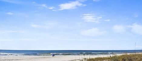 Beach nearby, sun-loungers