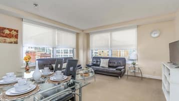 Apartment, 2 Bedrooms | Living area | TV