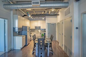 Apartment, 1 Bedroom | Private kitchen | Fridge, oven, coffee/tea maker, toaster