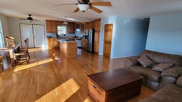 Smart TV, DVD player, books