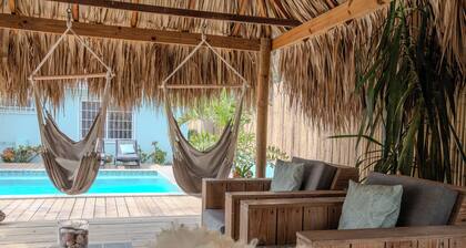 Paradise villa with private pool, palapa, tropical garden and all around privacy