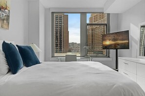 1 bedroom, premium bedding, desk, iron/ironing board