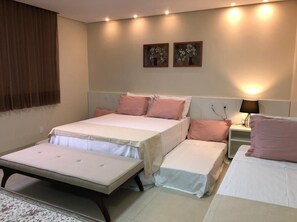ห้องแฟมิลี่ | Wi-Fi ฟรี, ผ้าปูที่นอน