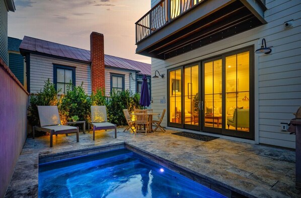 A heated pool