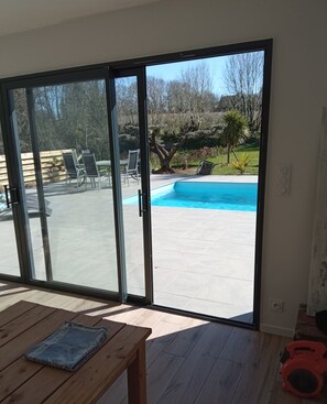 Piscine extérieure, piscine chauffée