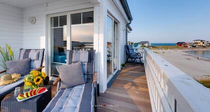 Vacation home Captains Hus directly on the Baltic Sea beach