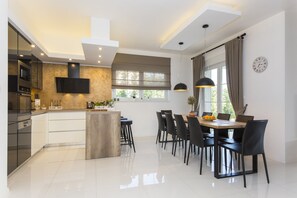 Fridge, microwave, oven, stovetop - Villa Sunny Day with Pool (Labin)