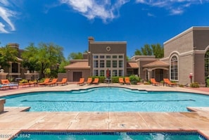 Outdoor pool, a heated pool