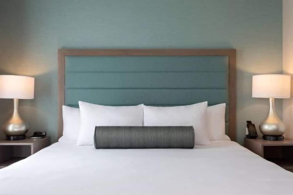 1 bedroom, desk, laptop workspace, iron/ironing board