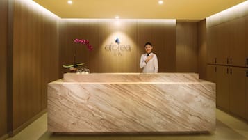 Couples treatment room(s), steam room, aromatherapy, facials, massages