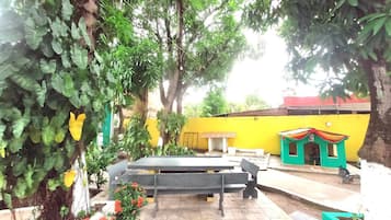 Outdoor banquet area