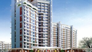 A modern high-rise hotel with multiple balconies, a central atrium, and a curved facade. - Tianlong Hotel (Zibo)