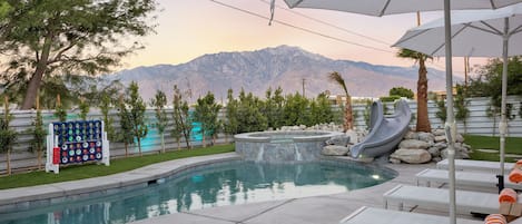 Outdoor pool, a heated pool