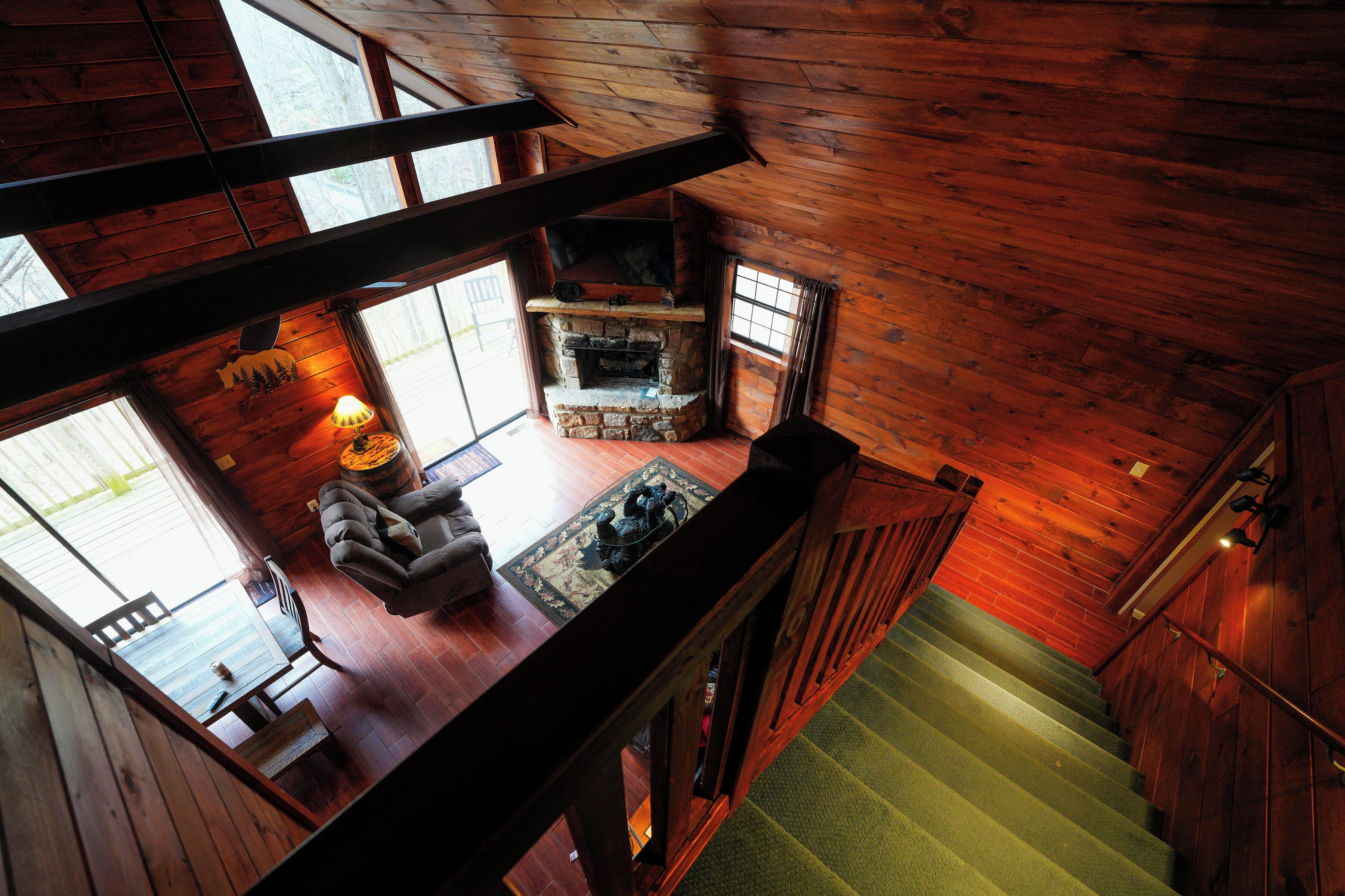 Smart TV, fireplace, video games, DVD player