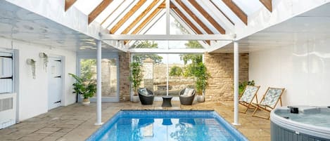 Indoor pool, a heated pool