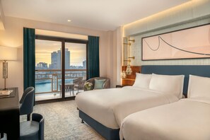 1 室のベッドルーム、エジプト綿のシーツ、高級寝具、ミニバー