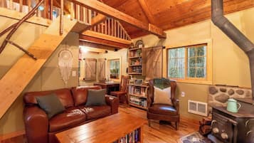 Smart TV, fireplace, video games, books
