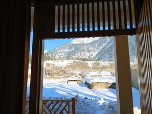 Room, Multiple Bedrooms, Balcony, Mountain View | View from property - Room in Chalet - Woodridge Cottages Kalam (Swat)