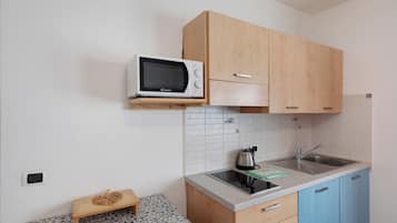 Réfrigérateur, micro-ondes, plaque de cuisson, bouilloire électrique