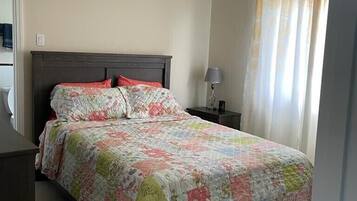 2 bedrooms, in-room safe, iron/ironing board, travel crib