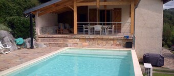 House in the country side of PYRENEES with a beautiful view and a swimming pool.