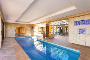 Indoor pool, a heated pool