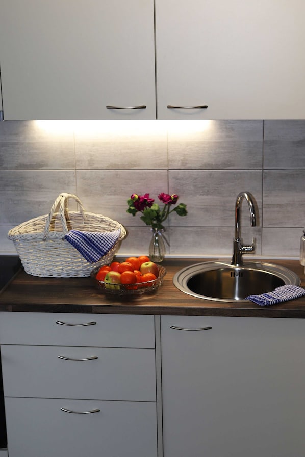 Apartment (One Bedroom Apartment) | Private kitchenette | Fridge - Apartment Blaoss (Karlovac)